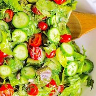 Cucumber, Tomato and Rocket Salad