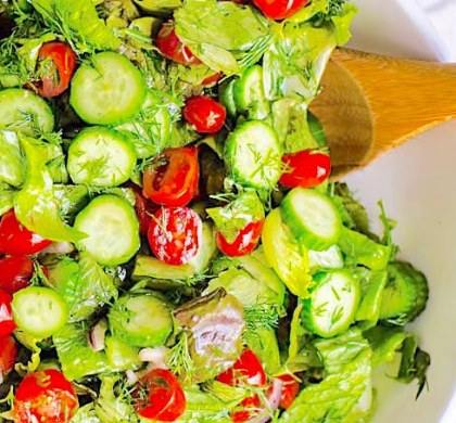 Cucumber, Tomato and Rocket Salad
