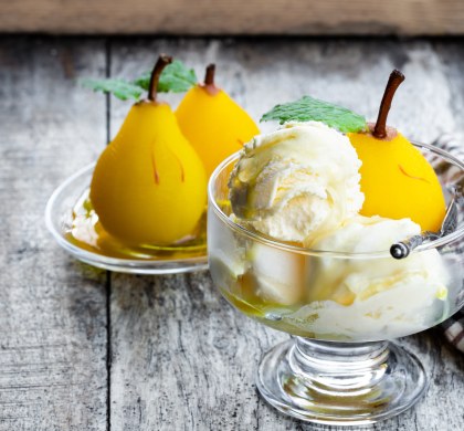  Saffron Poached Pears