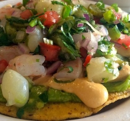 Scallop tostadas