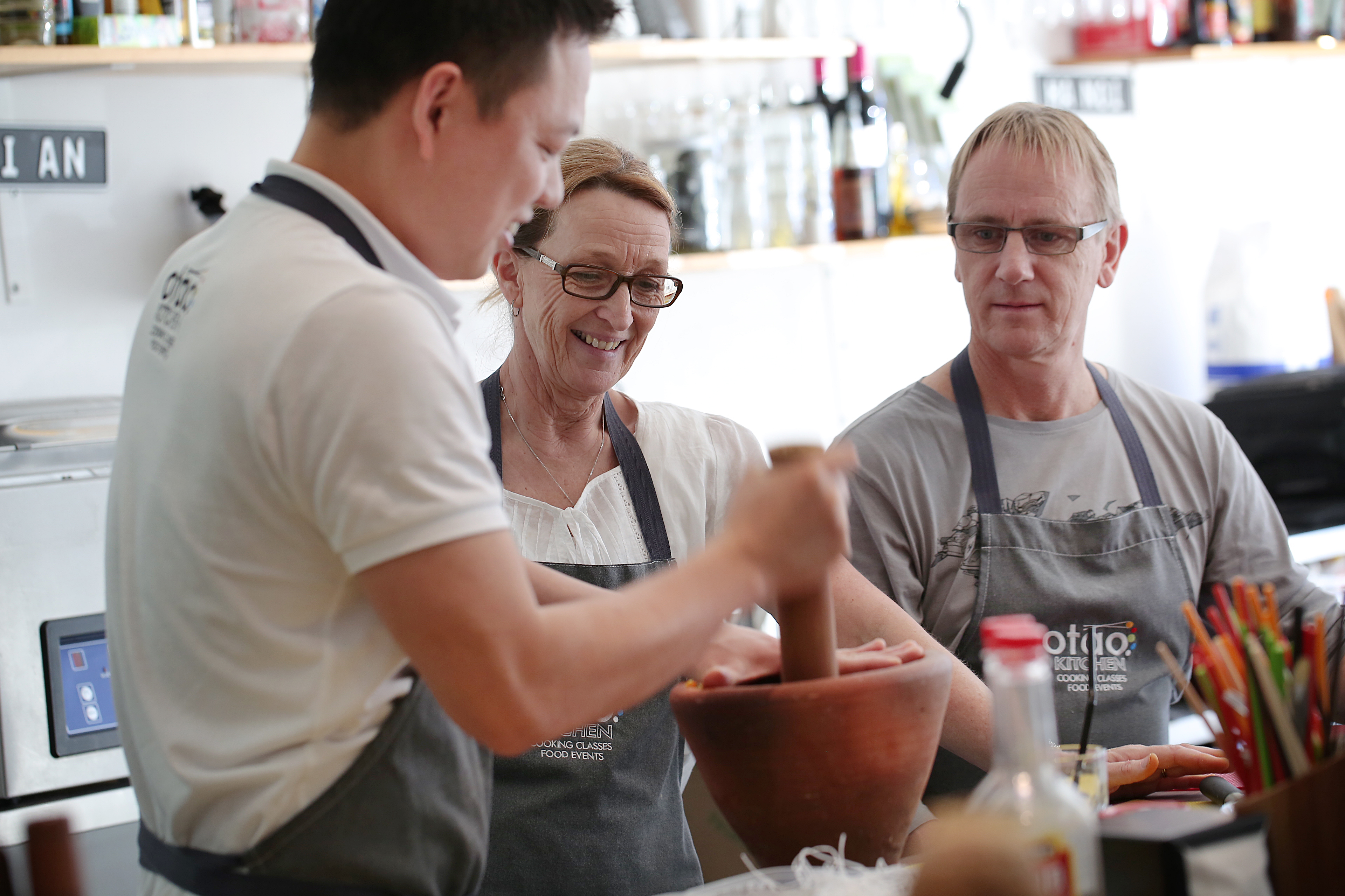 A team cooking event at Otao Kitchen, Abbotsford