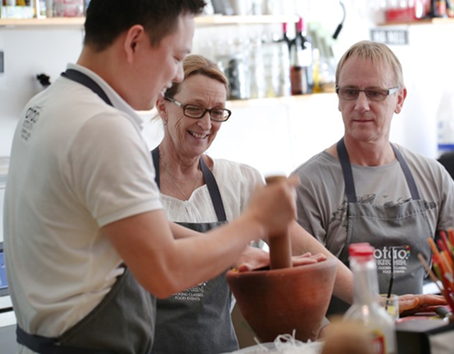 Hands-on cooking with fresh ingredients at Otao Kitchen, Abbotsford